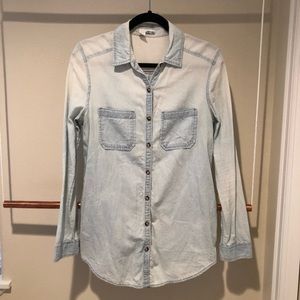 Abound Light Wash Blue Chambray Shirt